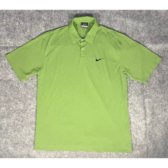 Nike Vapor Dri Fit Golf Polo Men’s Large Green Performance Stretch 402309-334 - Picture 2 of 8